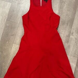 Banana Republic Sleeveless Red Fit-and-Flare Dress